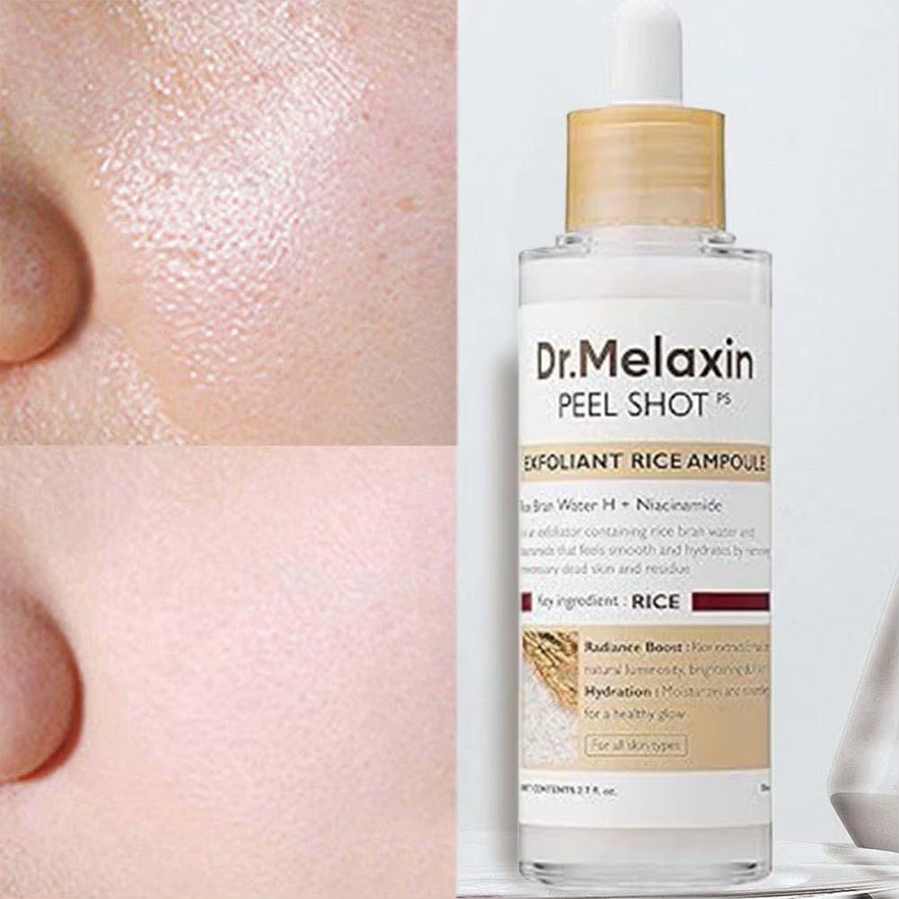 Revitalize Your Skin with Korean Dr. Melaxin White and Black Rice Exfoliating Hydrating Essence - Gentle Moisturizing Serum for a Radiant Glow