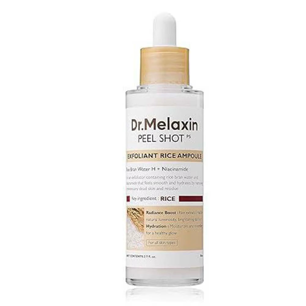 Revitalize Your Skin with Korean Dr. Melaxin White and Black Rice Exfoliating Hydrating Essence - Gentle Moisturizing Serum for a Radiant Glow